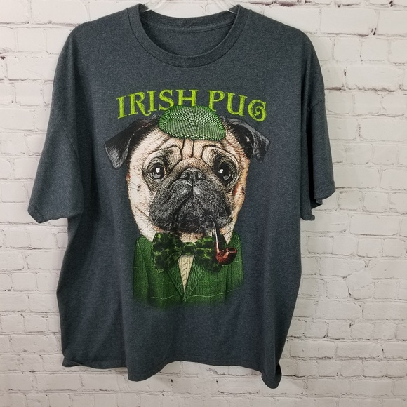 Irish Pug Graphic Tee size Large - Picture 1 of 3